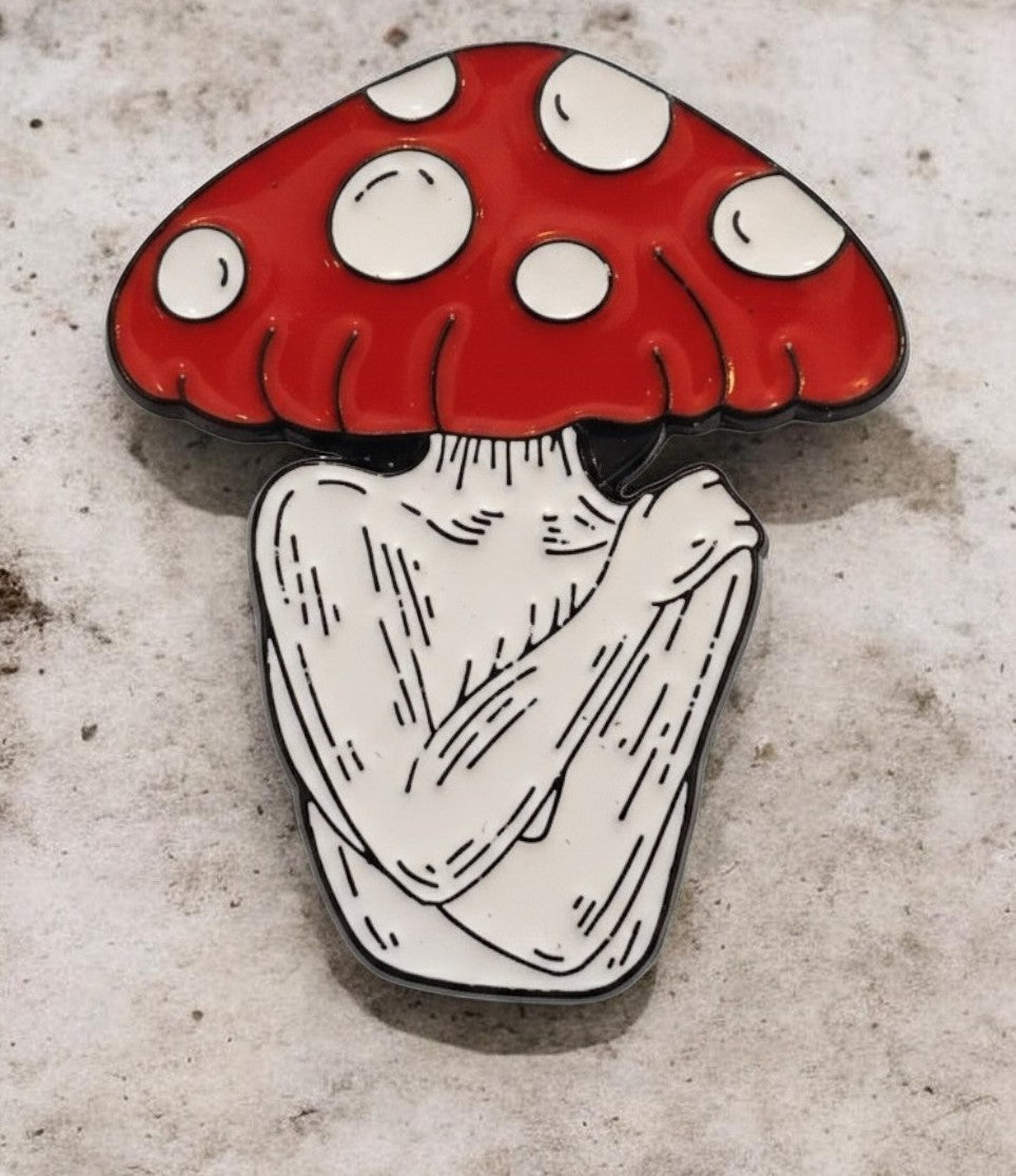 Fungi People metal pin