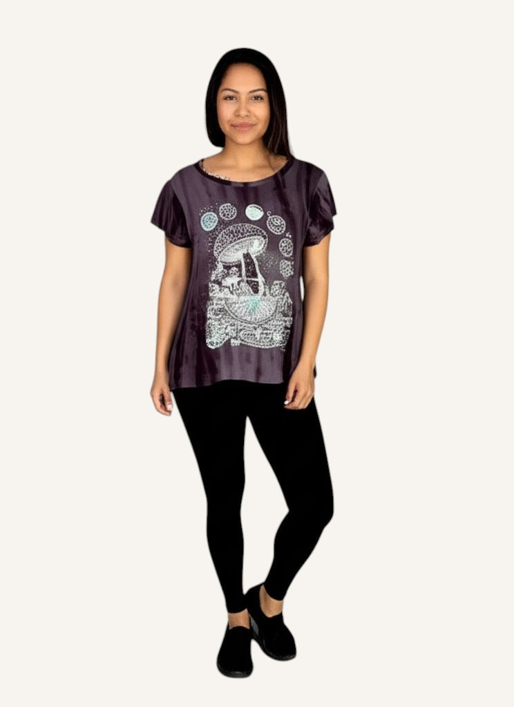 Fluorescent Mycelium Tie Dye T-Shirt