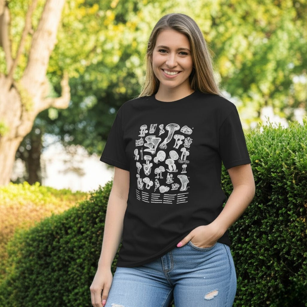 Fluorescent T-shirt 25 mushrooms