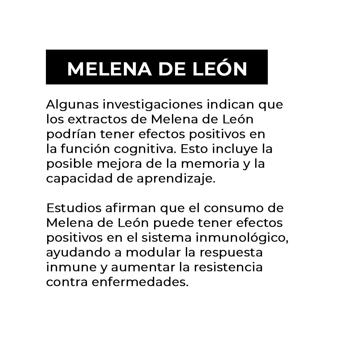 EXTRACTO DE MELENA DE LEON ( LIONS MANE )