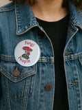 Fungi People metal pin