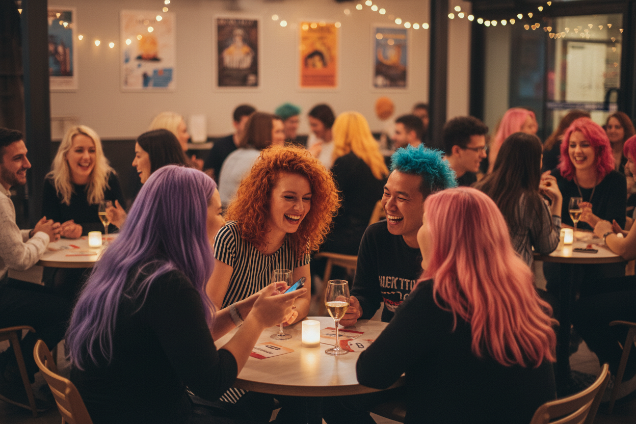 speed dating having fun people with hair colors